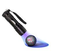 HQRP Torcia Blacklight Professional 365 nM 9 LED Pietre preziose e ispezione minerale, identificazione, fluorescenza