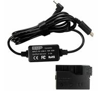 HQRP Usb-C Dc Convertitore per Canon EOS Rebel T2i-T5i 550D-700D Kiss X4-X6