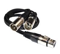 HQRP XLR Femmina A Doppio XLR Maschio Y Splitter Audio Cavo Microfono Cavo