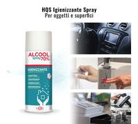 HQS Spray Igienizzante Disinfettante per Superfici Oggetti 400 ml, Set da 6