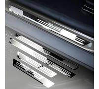 HQSDQYT 4 Pezzi Inossidabile per Auto Battitacco per VW Tiguan R Line Edition 2020-2024, Piastra di Protezione Soglia della Portiera Esterna in Acciaio