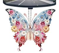 Hqunjikp Ciondolo in acrilico a di farfalla con cristalli colorati, ornamento da appendere all'auto, per fascino e decorazione della finestra