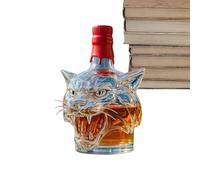 Hqunjikp Decanter per whisky, in, per whisky, alcool, decanter a forma di testa di tigre, gadget da collezione per compleanno, festa del papà, San, feste, matrimoni