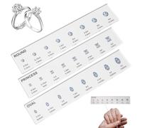 Hqunjikp Strumento di misurazione per anelli, strumento per misurare gemme, strumento per misurare le gemme, confronto delle misure delle dita in acrilico per gemmologo, matrimoni e compleanni, Refer