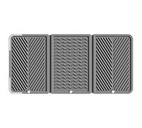 Hqunjikp Tappetino scolapiatti in silicone, pieghevole, antiscivolo, 55,9 x 27,9 cm, protezione antiscivolo resistente al calore, strumento multiuso per la preparazione di alimenti da cucina