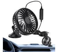 Hqunjikp Ventilatore per auto, ventilatore ad aria con, silenzioso, regolabile a 3 livelli, USB, per dormitorio, camera da letto, asilo, viaggi, da golf, carrello, cabina autista