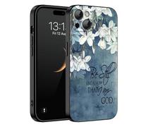 HQUSZPT Compatibile con iPhone 16, progettata per iPhone 16, aggiornamento del sistema di fotocamera a piena visibilità, custodia protettiva sottile antiurto, citazioni cristiane versi biblici Salmo