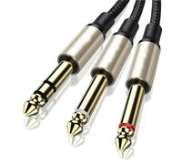 HQWBVD Cavo Audio Per Chitarra Cavo Da 6,35 Mm Maschio A Doppio Cavo Sdoppiatore Stereo A Y 1/4 Di Pollice Per Chitarra Amplificatore Mixer Altoparlante(8m)