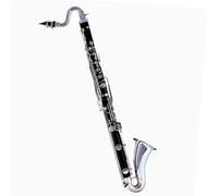 HQWBVD Clarinetto Clarinetto Basso in Bachelite Dura Clarinetto in Si Bemolle Chiavi in Ottone Nichelato per Esami E Spettacoli per Principianti