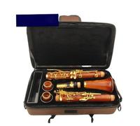 HQWBVD Clarinetto Clarinetto Professionale in Legno Rosso Palissandro BB Chiavi Placcate Oro Clarinetto SIB in Legno Massello