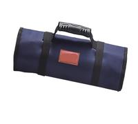 HQY orsa for attrezzi arrotolabile in tela, borsa for attrezzi multiuso con scomparti con cerniera Organizzatore for attrezzi da appendere for carichi pesanti for chiavi e avvitatori(Black)