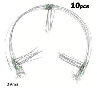 HQZOOMEE un set di 10 guide da pesca realizzate in acciaio inossidabile ad resistenza, certificate fino a 70LB. Queste guide in filo disponibili nelle configurazioni , 3, 4