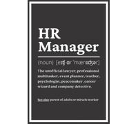 HR MANAGER: Funny HR Notebook. Human Resources Journal. Great HR Manager Gifts.