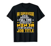 HR Supervisor Job Title - Funny Human Resources Chief Boss Maglietta