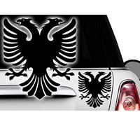 HR-WERBEDESIGN - 3 adesivi Albania, motivo: Shqipëria Albania, Kosovo, Bosnia Macedonia, XXX