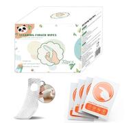 Hranio Spazzolino da denti per dita Pulitore della lingua Spazzolino da denti per bambini da 6 a 12 mesi Spazzolino da denti da dito Salviette asciutte per salviette per bambini 32 pezzi per