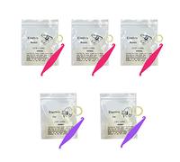 HRASY Elastici ortodontici da 4,7 e 6,35 mm, confezione da 500 elastici medi da 99,2 g per correggere il divario tra i denti, in Rosa, con 5 posizionatori da apparecchio in regalo