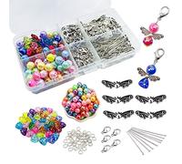 HRASY Set di 50 ciondoli a forma di angelo custode fai da te con perline, per gioielli fai da te, per matrimonio, battesimo, baby doccia, Natale, compleanno