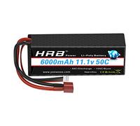 HRB 11.1 V Lipo Battery 3S Lipo Battery 6000mah 50C Custodia Rigida Deans T Plug per Traxxas RC Car/Truck/Buggy, RC Boat, Aereo, UAV, Drone