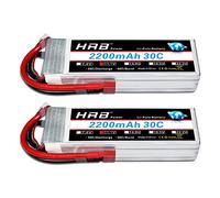 HRB 2PCS 11.1V 2200mAh 3S 30C Batteria Lipo con Deans T Plug per RC Car Boat Truck Heli Aeroplano Quadcopter Elicottero Multi-motore Hobby Parti fai da te