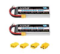 HRB 2PCS 3S Lipo Batteria 11.1V 3300mAh 60C XT60 RC Lipo Batteria Compatibile con RC Auto Camion Quadcopter Aereo Elicottero Barca