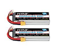HRB 2PCS 4S 14.8V 4000mAh 60C Batteria Lipo con Spina XT60 per RC Helicopter Airplane Car Boat Truck