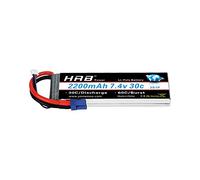 HRB 7.4V 2200mAh 30C 2S Lipo Batterie con connettore EC2 per H501S 4-xis RC Auto RC Elicottero/Airplane/Hobby/Barca/Truck (7.4v 2200mah EC2)