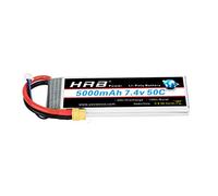 HRB 7.4V 5000mAh 50C XT60 Lipo batteria compatibile con RC auto RC aereo RC camion RC barca