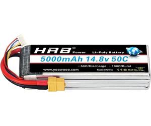 HRB Batteria 4S 14.8V 5000Mah 50C Lipo con Spine XT60 per RC Airplane RC Helicopter RC Auto RC Truck RC Boat UAV Drone FPV