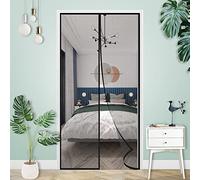 HRGFSM Zanzariere Magnetiche per Porte Finestre,La Porta dello Schermo A Mosca Magnetica Chiusa Automatica può Essere Utilizzata per Porte Esterne, Porte del Balcone-Black A|| 95x240cm(37x94inch)