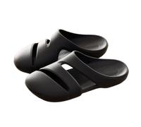 HRGKLMN Ciabatte da Bagno Donna Uomo Comode Pantofole da Donna con Fori di Ventilazione, Scarpe estive Leggere con Plantare ergonomico, Sandali Antiscivolo per la Spiaggia,Schwarz,42 EU