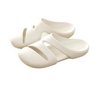HRGKLMN Ciabatte da Bagno Donna Uomo Comode Pantofole da Donna con Fori di Ventilazione, Scarpe estive Leggere con Plantare ergonomico, Sandali Antiscivolo per la Spiaggia,Weiß,44 EU