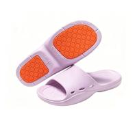 HRGKLMN Pantofole da Donna e Uomo per Anziani con Suola Antiscivolo, Ciabatte da Bagno da Donna con Suola Morbida, comode Ciabatte da Bagno per Anziani per Uso Interno ed Esterno,Lila,40 EU