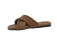 HRGKLMN Pantofole Donna Slippers, Comode Ciabatte Donna Sandali Boho alla Moda Scarpe Estive per Estate Tempo Libero in Città,Braun,39 EU