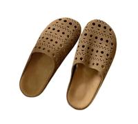 HRGKLMN Zoccoli Donna Scarpe da casa alla Moda per Donna con Fori Traspiranti, Ciabatte comode morbide Scarpe estive per L'Estate all'aperto,Milchtee Farbe,40 EU