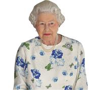 HRH The Queen (Flowers) Half Body Buddy Cutout