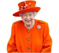 HRH The Queen (Orange Outfit)# Ritaglio di buddy a metà corpo