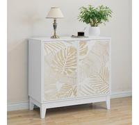 hrijusdif Armadio a buffet vintage da 80 cm con intagli, credenza decorativa con 2 ante e ripiani regolabili, armadio decorativo in legno con spazio per soggiorno, cucina e sala da pranzo