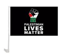 Hrippy Bandiera per Auto della Palestina Palestinian Lives Matter Bandiere per Finestre per Auto con Clip della Staffa di Montaggio Fandiera Palestina per Decorazioni per Camion per Auto
