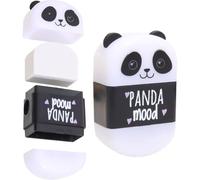 Hrippy Gomme per Matite in Gomma a Forma di Panda Bianco Nero con Temperamatite Studenti Premi per Bambini Forniture Scolastiche di Cancelleria