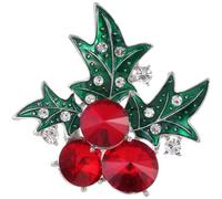 Hrippy Spilla natalizia con cristalli vintage a forma di fiore, di lusso, semplice ed elegante, per zaino, cappello, risvolto, spilla per donne e ragazze