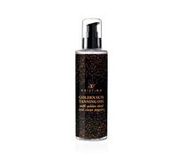 Hristina - Olio abbronzante naturale con oro e cacao - sole dorato, 200 ml