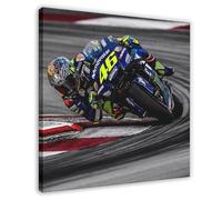 HRJHE Poster su tela, motivo: pilota di Valentino Rossi (18), decorazione artistica da parete per soggiorno e camera da letto, 30 x 30 cm