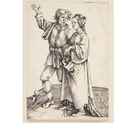 HRJUBWREE Dipinti Famosi Nordico Pittura Tela Immaginie Coppia rustica di Albrecht Dürer Per la Decorazione della Camera da Letto 60x90cm