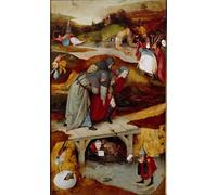 HRJUBWREE Dipinti Famosi Nordico Pittura Tela Immaginie Cristo portato davanti a Pilato di Hieronymus Boske Per la Decorazione della Camera da Letto 60x90cm