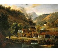 HRJUBWREE Dipinti Famosi Nordico Pittura Tela Immaginie Dauphine Paesaggio di Jean Bidauld Per la Decorazione della Camera da Letto 60x90cm