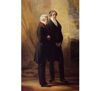 HRJUBWREE Dipinti Famosi Nordico Pittura Tela Immaginie e Sir Robert Peel di Xaver Winterhalter Per la Decorazione della Camera da Letto 60x90cm