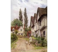 HRJUBWREE Dipinti Famosi Nordico Pittura Tela Immaginie i tre timpani Kersey Suffolk di Alfred Robert Quinton Per la Decorazione della Camera da Letto 60x90cm