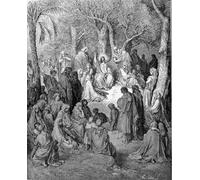HRJUBWREE Dipinti Famosi Nordico Pittura Tela Immaginie il Discorso della Montagna di Gustave Doré Per la Decorazione della Camera da Letto 60x90cm