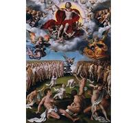 HRJUBWREE Dipinti Famosi Nordico Pittura Tela Immaginie il Giudizio Universale di Joos Van Cleve Per la Decorazione della Camera da Letto 60x90cm